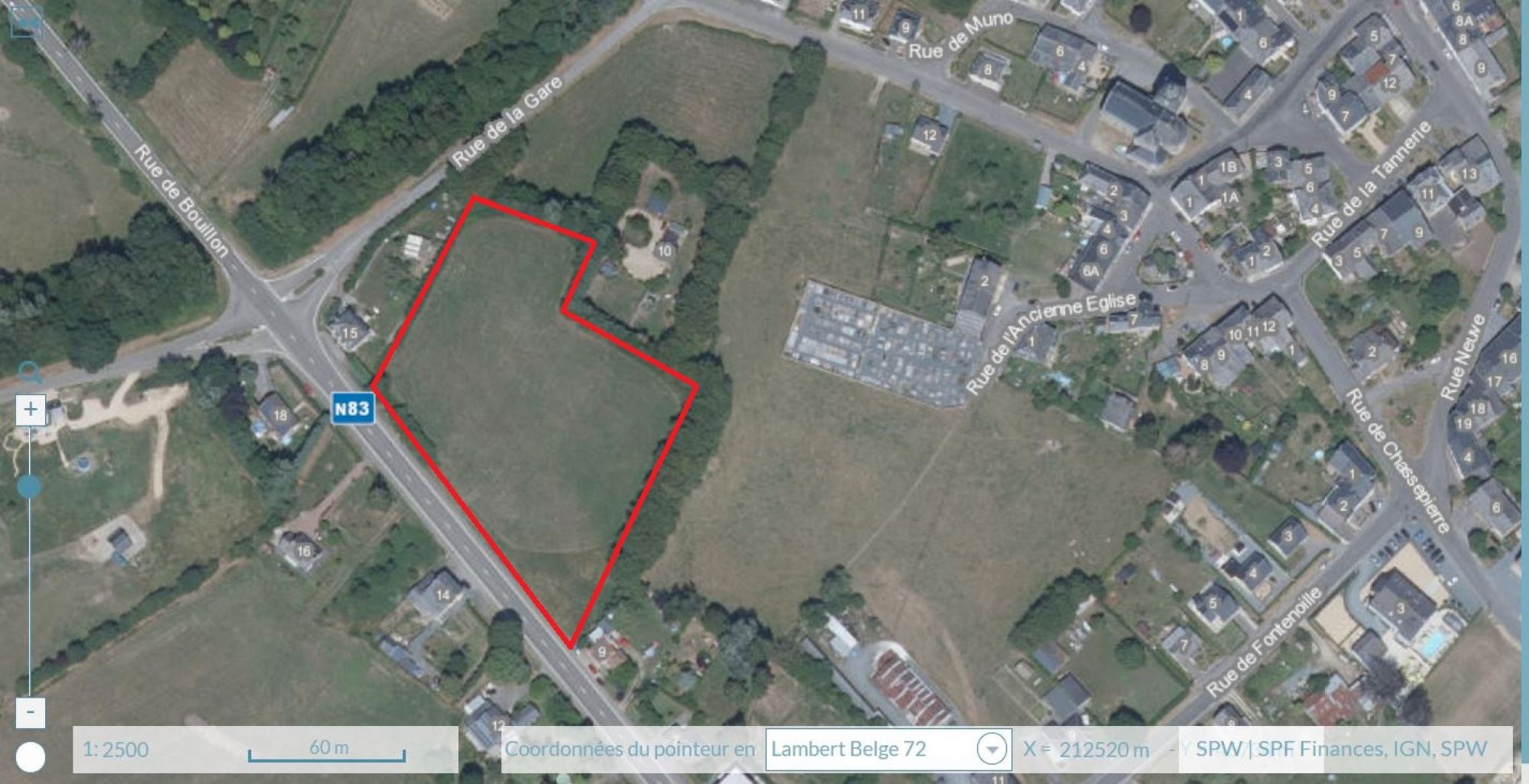 A VENDRE à SainteCécile Important terrain constructible Sud Immo